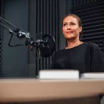 Jana Ševčíková při natáčení Diabetes Podcastu